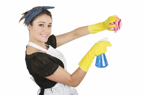 Professional carpet cleaner checking electrical safety and wet floor controls